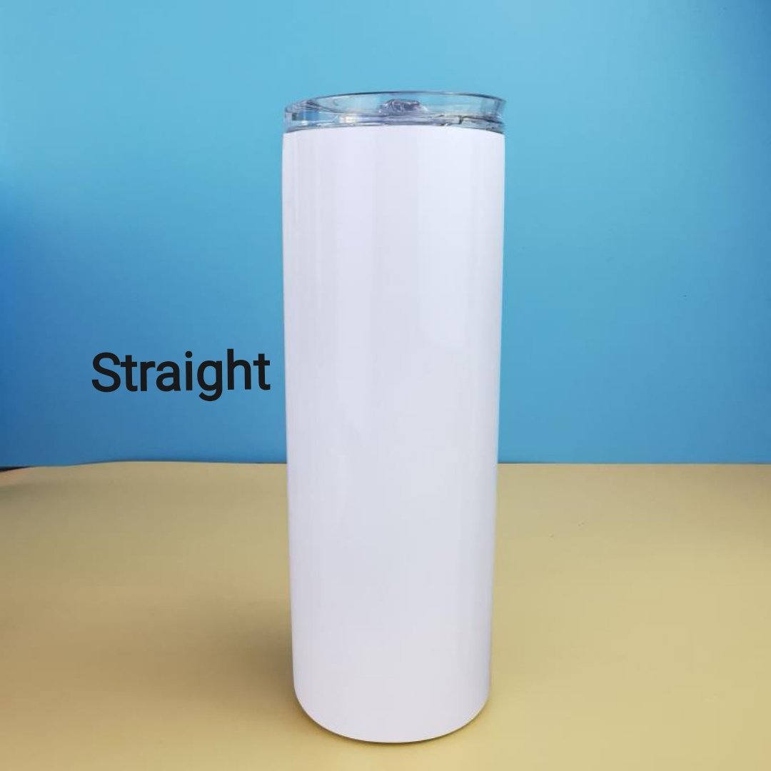 4pcs Sublimation Cups Blank Straight Cup Heat Transfer Tumbler Cup Skinny  Tumbler Cup With Stainless Steel Straws 