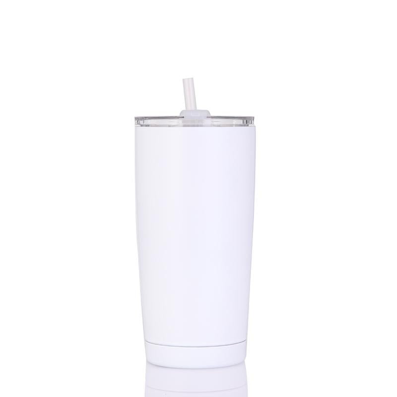 20 oz Sublimation Skinny Tumbler - White Glossy Straight Stainless Steel  Tumblers - 4-Pack Double Wall Insulated Tumblers with Lids and Straws -  Skinny Travel Tumbler 