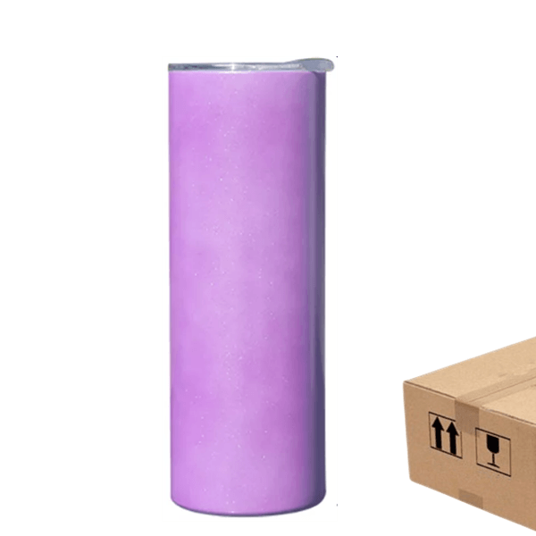 Case of 24pk 20oz Blanks Straight Sublimation Tumblers UV Glowing Color Changing Slim Insulated Tumbler - Tumblerbulk