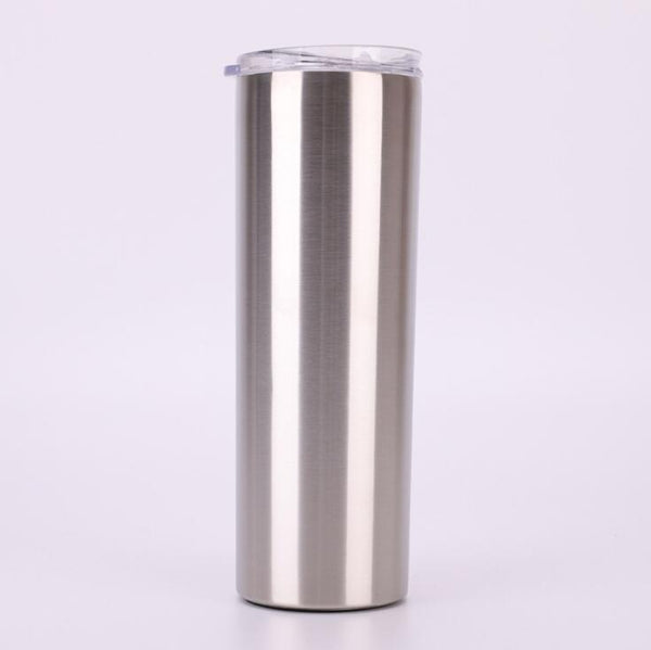 Case of 30 *20oz Skinny Tumblers Stainless Steel Wholesale Tumblers Cups (silver / Sublimation silver) - Tumblerbulk