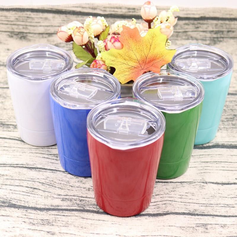 14 Oz Kid Tumbler Cup Double Wall 18/8 Stainless Steel Kid Milk Mug Tumbler  With Lid /Straw From Denstumbler, $5.53