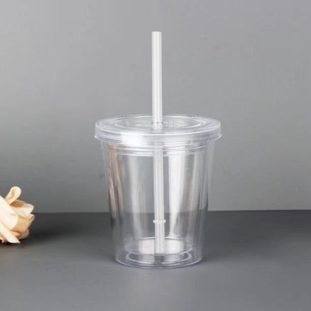 12oz Reusable Plastic Acrylic Clear Tumblers,wholesale cups,double walled  tumblers,acrylic cups – Tumblerbulk