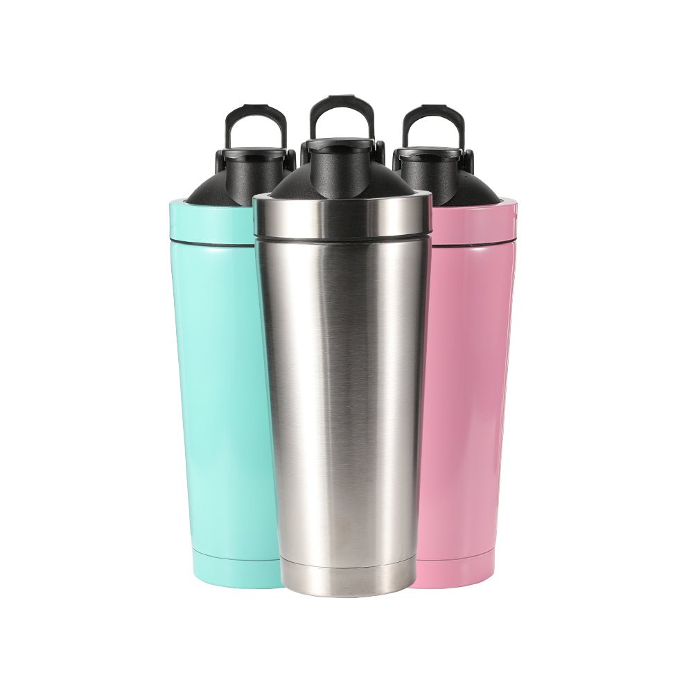 WAASS Double Wall Vacuum Insulated Protein Shaker Bottle with Mixer Ba