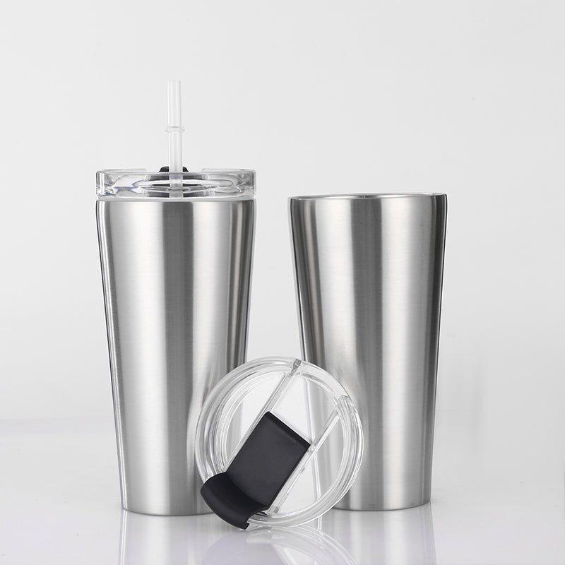 24Oz Stainless Steel Sublimation Insulated Conical Vacuum Cup With Lid And  Straw – Tumblerbulk