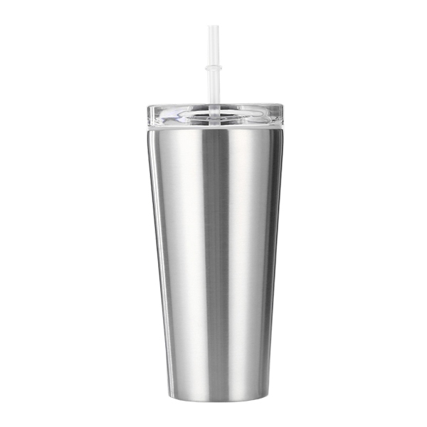 24Oz Stainless Steel Sublimation Insulated Conical Vacuum Cup With Lid And Straw