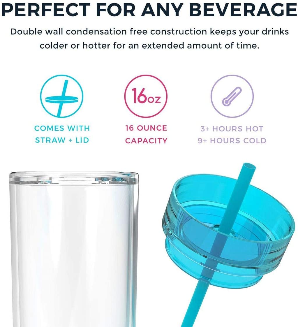 30Pack 16oz Double Wall Acrylic Classic Insulated Skinny Tumblers –  Tumblerbulk