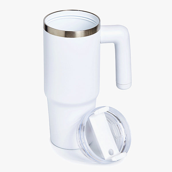 20 Pack 30oz Tumbler Inner Ceramic Lined Stainless Steel Drum with Lid and Straw - Double Walled Insulated Cup with Handle, Compatible with Lipstick, Drum Storage - Leak Proof