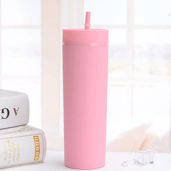 Case of 30pk 16oz Skinny Matte Pastel Colored Acrylic Tumblers