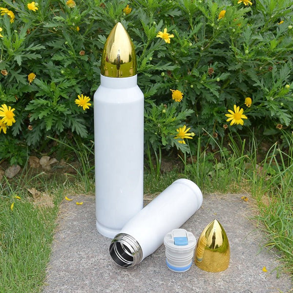 500ml /17oz Bullet bottle Insulated 304 Thermos with Leak Proof Lid travel mug vacuum flask