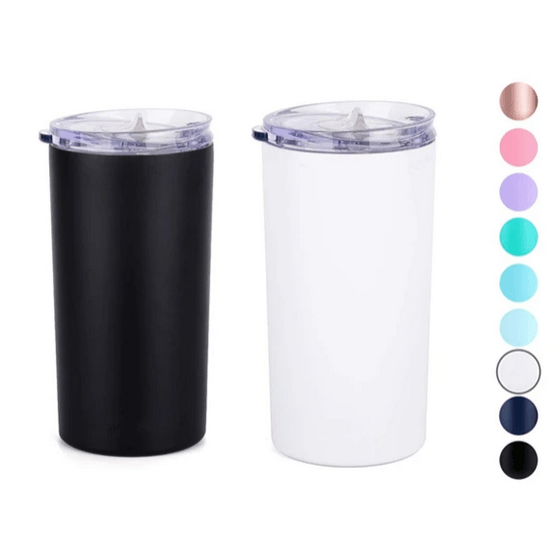 12OZ Skinny Tumbler Stainless Steel Coffee Mug Double Wall Vacuum Insulated  With Lid and Straw – Tumblerbulk