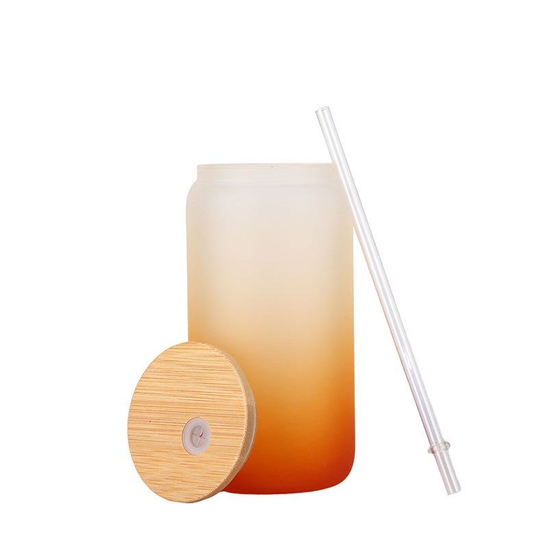 16 oz Sippy Cup with Stainless Steel Straw & Bamboo Lid – Revive Glassworks