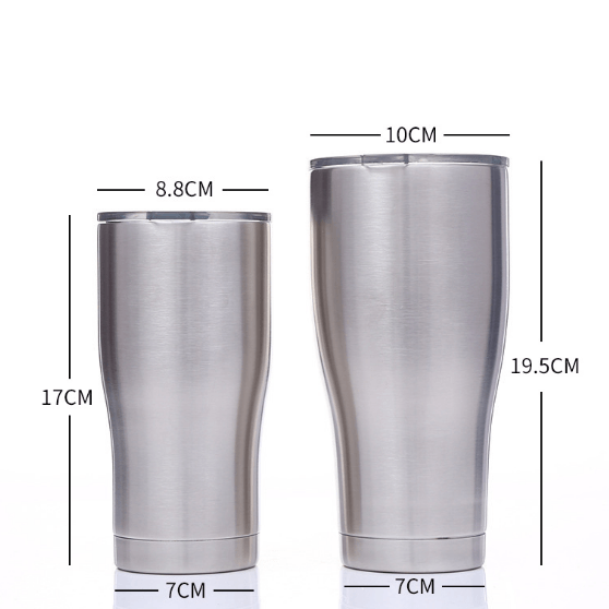 20 oz modern curve tumblers 20oz Modern Double Wall Stainless Steel vacuum Insulated Tumbler with Lid  And Plastic Straw – Tumblerbulk