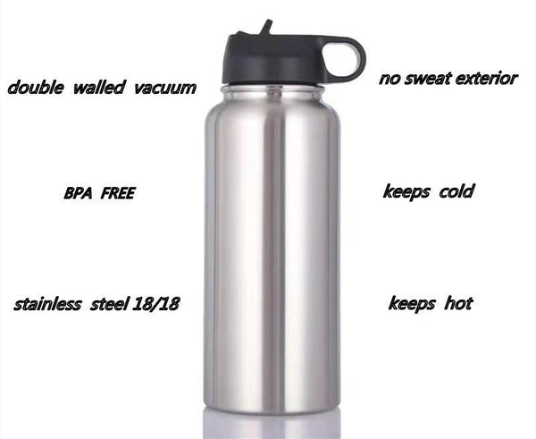 32oz 25oz Tumbler Flask Vacuum Insulated Flask Stainless Steel Water Bottle Wide Mouth Outdoors Sports Bottle - Tumblerbulk