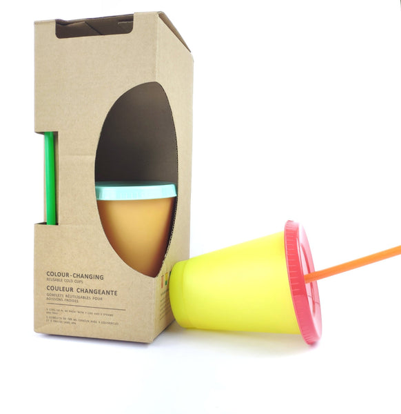 5pack/set 480ml&710ml plastic coffee tumbler Color changing plastic cup lids and straws Wholesale plastic tumbler - Tumblerbulk