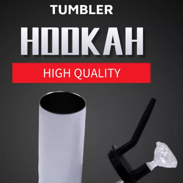 Hookah 20oz Sublimation Blank Straight Skinny Smoking Tumbler Stainless Steel With Smoking Lid