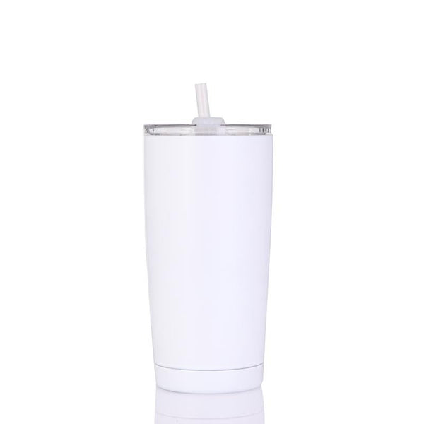 Black and White Blank 20 OZ STAINLESS STEEL INSULATED VACUUM TUMBLERS WITH LID - Tumblerbulk