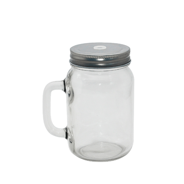 Brimley 16oz Glass Mason Jar with Lid and Straw Set of 4 - Mason Jars with  Handle for Cold Drinks - …See more Brimley 16oz Glass Mason Jar with Lid