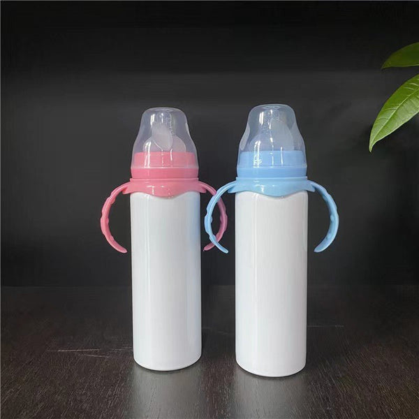 Case of 24pk 8oz Sublimation Tumbler Blanks Sippy Bottle Stainless Steel Wholesale Baby Vacuum & Straight Cup - Tumblerbulk