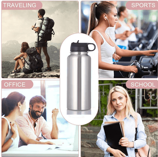 Case of 25pcs *32oz 25oz Tumbler Flask Vacuum Insulated Flask Stainless Steel Water Bottle Wide Mouth Outdoors Sports Bottle - Tumblerbulk