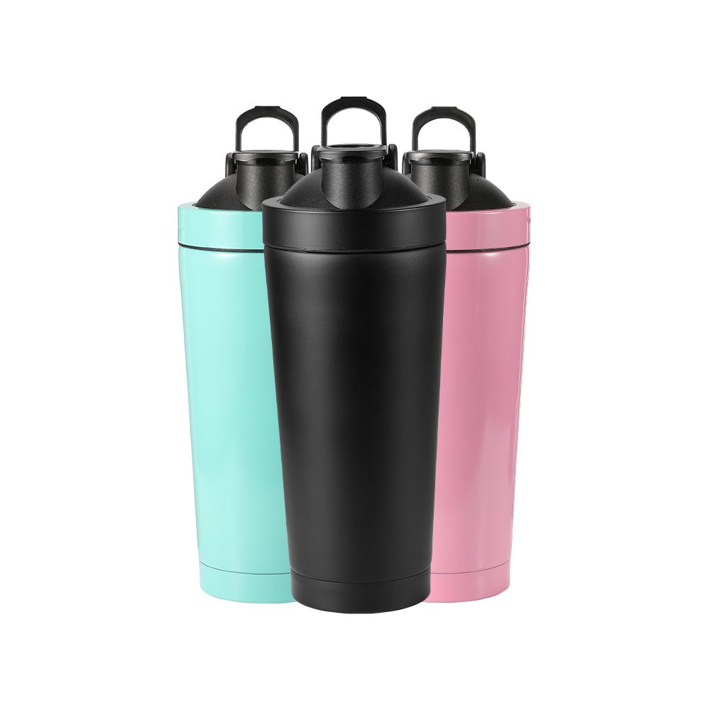 Stainless Steel Protein Shaker Leak Proof Double with Bottle Taper an ...